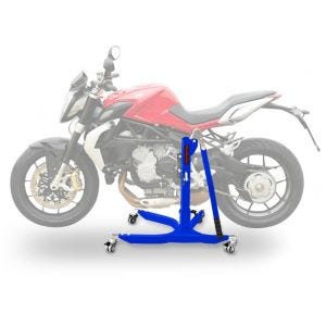 Lève moto centrale compatible avec MV Agusta Brutale 800 RR 15-25 bleu ConStands Power-Classic