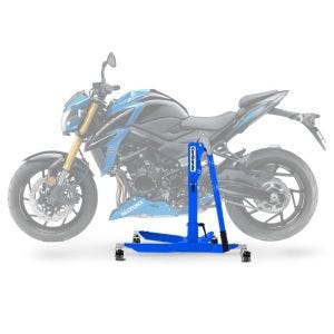 Lève moto centrale compatible avec Suzuki GSX-S 750 17-21 bleu ConStands Power-Classic