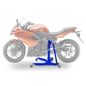 Lève moto centrale compatible avec Kawasaki ER-6f 06-11 bleu ConStands Power-Classic