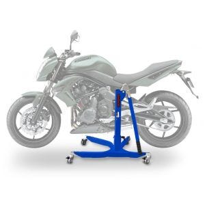 Lève moto centrale compatible avec Kawasaki ER-6n 06-11 bleu ConStands Power-Classic