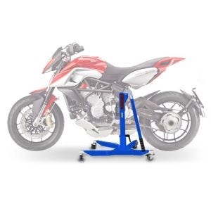 Lève moto centrale compatible avec MV Agusta Rivale 13-18 bleu ConStands Power-Classic