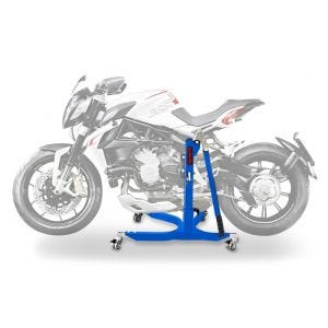 Lève moto centrale compatible avec MV Agusta Brutale 800 Dragster/RR/RC/SCS/Rosso 14-24 bleu ConStands Power-Classic