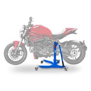 Lève moto centrale compatible avec Ducati Monster 1200 / S 14-20 bleu ConStands Power-Classic