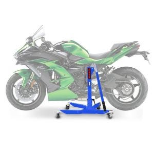 Lève moto centrale compatible avec Kawasaki Ninja H2 SX 18-25 bleu ConStands Power-Classic