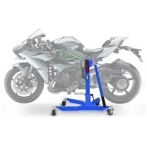 Lève moto centrale compatible avec Kawasaki Ninja H2 / Carbon / H2R 15-20 bleu ConStands Power-Classic