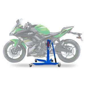 Lève moto centrale compatible avec Kawasaki Ninja 650 17-24 bleu ConStands Power-Classic