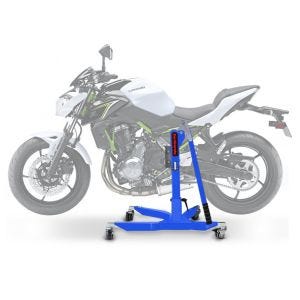 Lève moto centrale compatible avec Kawasaki Z 650 17-25 bleu ConStands Power-Classic