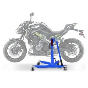 Lève moto centrale compatible avec Kawasaki Z 900 17-25 bleu ConStands Power-Classic