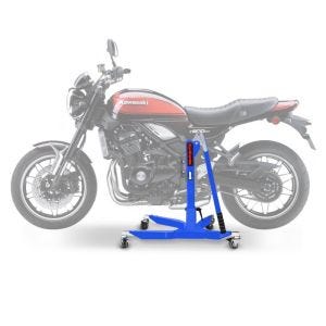 Lève moto centrale compatible avec Kawasaki Z 900 RS / Cafe 18-25 bleu ConStands Power-Classic