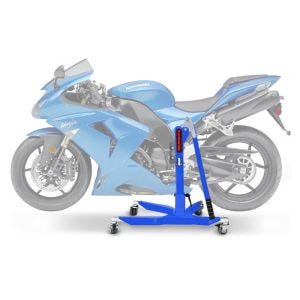 Lève moto centrale compatible avec Kawasaki ZX-10R 06-07 bleu ConStands Power-Classic