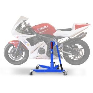 Lève moto centrale compatible avec Yamaha YZF-R6 99-02 bleu ConStands Power-Classic