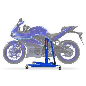 Lève moto centrale compatible avec Yamaha YZF-R3 19-25 bleu ConStands Power-Classic