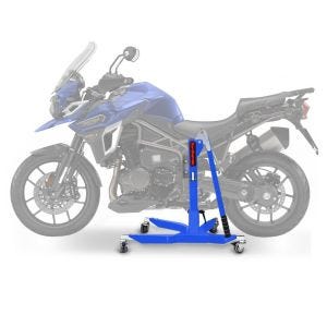 Lève moto centrale compatible avec Triumph Tiger Explorer / XC / XR 12-20 bleu ConStands Power-Classic