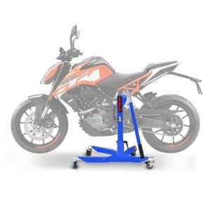 Lève moto centrale compatible avec KTM 125 / 390 Duke 17-24 bleu ConStands Power-Classic