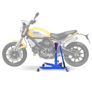 Lève moto centrale compatible avec Ducati Scrambler 1100 / Special / Sport 18-25 bleu ConStands Power-Classic