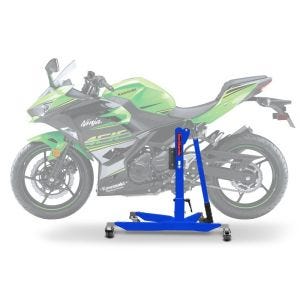 Lève moto centrale compatible avec Kawasaki Ninja 400 18-20 Bleu ConStands Power-Classic