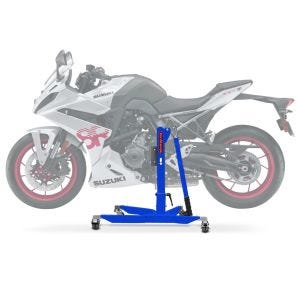 Lève moto centrale compatible avec Suzuki GSX-8R 24-25 bleu ConStands Power-Classic