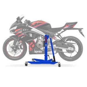 Lève moto centrale compatible avec Aprilia RS 457 24-25 ConStands bleu Power-Classic