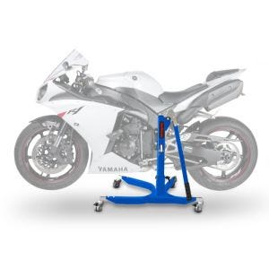 Set: Zentralständer Yamaha YZF-R1 07-14 blau Motorradheber Power-Classic + Motorradwippe Easy-Plus Motorradständer bis 21 Zoll blau_1