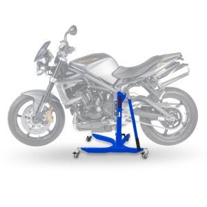 Lève moto centrale compatible avec Triumph Street Triple / R 07-18 bleu ConStands Power-Classic