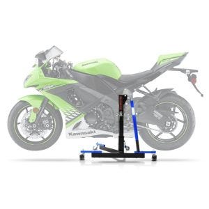Lève moto centrale compatible avec Kawasaki ZX-10R 08-10 bleu ConStands Power-Evo