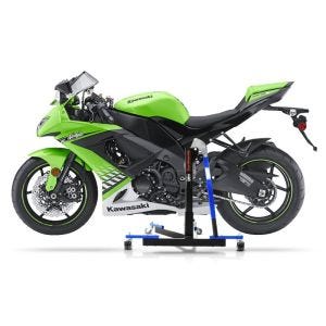 Chariot de Déplacement compatible avec Kawasaki ZX-10R 08-10 bleu - Idéal pour Garage, 300 kg