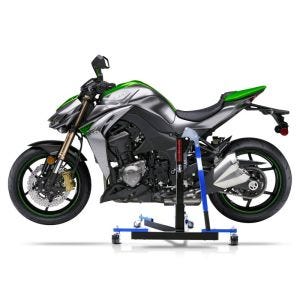 Chariot de Déplacement compatible avec Kawasaki Z 1000 14-20 bleu - Idéal pour Garage, 300 kg