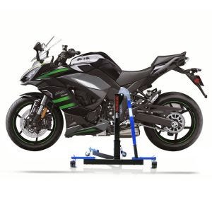 Chariot de Déplacement compatible avec Kawasaki Ninja 1000 SX 20-24 bleu - Idéal pour Garage, 300 kg