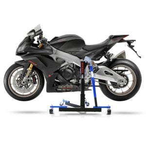 Chariot de Déplacement compatible avec Aprilia RSV4 1100 Factory 19-25 bleu - Idéal pour Garage, 300 kg
