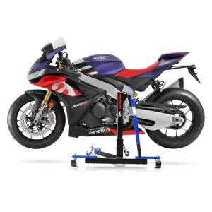 Chariot de Déplacement compatible avec Aprilia RSV4 21-24 bleu - Idéal pour Garage, 300 kg