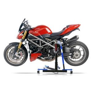 Chariot de Déplacement compatible avec Ducati Streetfighter 848 11-15 bleu - Idéal pour Garage, 300 kg