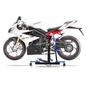 Chariot de Déplacement compatible avec Triumph Daytona 675 / R 06-16 bleu - Idéal pour Garage, 300 kg