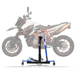 Lève moto centrale compatible avec KTM 950 Supermoto SM / R 05-08 bleu ConStands Power-Evo