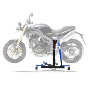 Lève moto centrale compatible avec Triumph Speed Triple 05-10 bleu ConStands Power-Evo