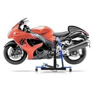 Chariot de Déplacement compatible avec Suzuki Hayabusa GSX-R 1300 08-25 bleu - Idéal pour Garage, 300 kg