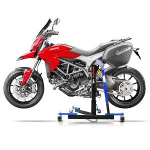 Chariot de Déplacement compatible avec Ducati Hyperstrada 13-15 bleu - Idéal pour Garage, 300 kg