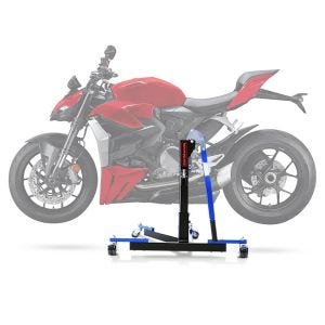 Lève moto centrale compatible avec Ducati Streetfighter V2 22-24 bleu ConStands Power-Evo