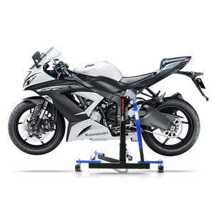 Chariot de Déplacement compatible avec Kawasaki ZX-6R 636 13-16 bleu - Idéal pour Garage, 300 kg