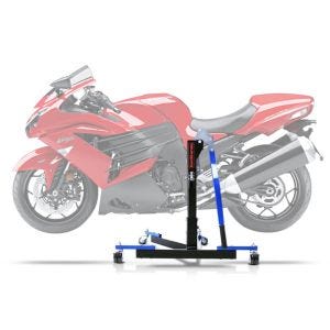 Lève moto centrale compatible avec Kawasaki ZZR 1400 06-19 bleu ConStands Power-Evo