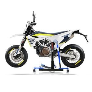 Chariot de Déplacement compatible avec Husqvarna 701 Supermoto 15-24 bleu - Idéal pour Garage, 300 kg
