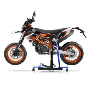 Chariot de Déplacement compatible avec KTM 690 SMC / R 08-16 bleu - Idéal pour Garage, 300 kg