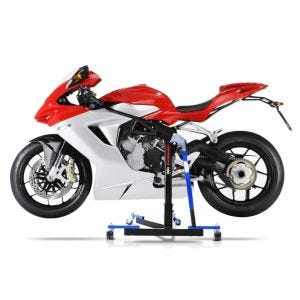 Chariot de Déplacement compatible avec MV Agusta F3 675 12-20 bleu - Idéal pour Garage, 300 kg