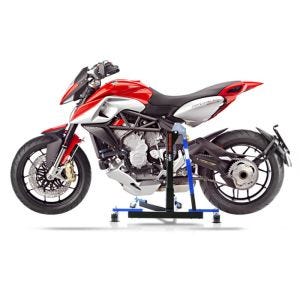 Chariot de Déplacement compatible avec MV Agusta Rivale 13-18 bleu - Idéal pour Garage, 300 kg