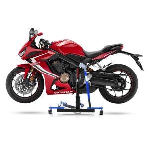 Chariot de Déplacement compatible avec Honda CBR 650 R 19-25 bleu - Idéal pour Garage, 300 kg
