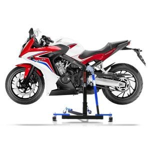 Chariot de Déplacement compatible avec Honda CBR 650 F 14-18 bleu - Idéal pour Garage, 300 kg