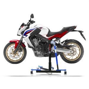 Chariot de Déplacement compatible avec Honda CB 650 F 14-18 bleu - Idéal pour Garage, 300 kg