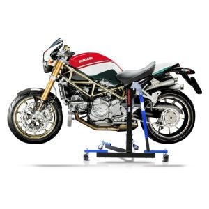 Chariot de Déplacement compatible avec Ducati Monster S2R 1000 06-08 bleu - Idéal pour Garage, 300 kg