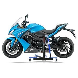 Chariot de Déplacement compatible avec Suzuki GSX-S 1000 F 15-21 bleu - Idéal pour Garage, 300 kg