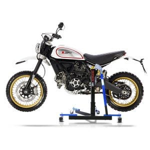 Chariot de Déplacement compatible avec Ducati Scrambler Desert Sled 17-22 bleu - Idéal pour Garage, 300 kg