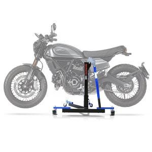 Lève moto centrale compatible avec Ducati Scrambler Nightshift 21-25 bleu ConStands Power-Evo